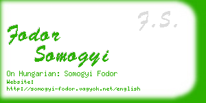 fodor somogyi business card